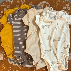 4-piece lot of onesies; 3 months